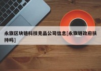 永旗区块链科技竞品公司信息[永旗链政府扶持吗]