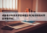 成都电子科技大学区块链公司[电子科技大学区块链学院]